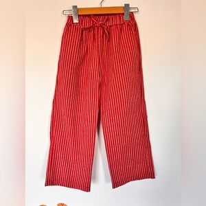 Pigeon said Please neutral gens Red/pinkish Striped Kids flowy casual  Pants
